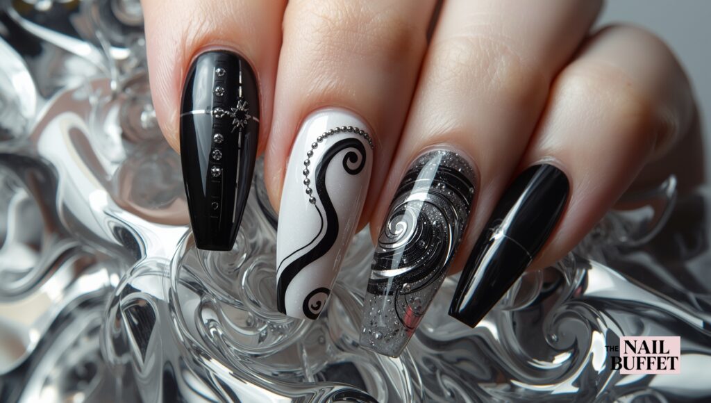 Black and White Nails