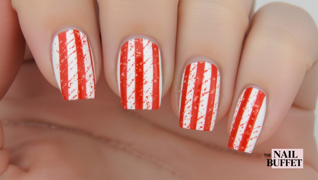 Candy Cane Stripe Nails
