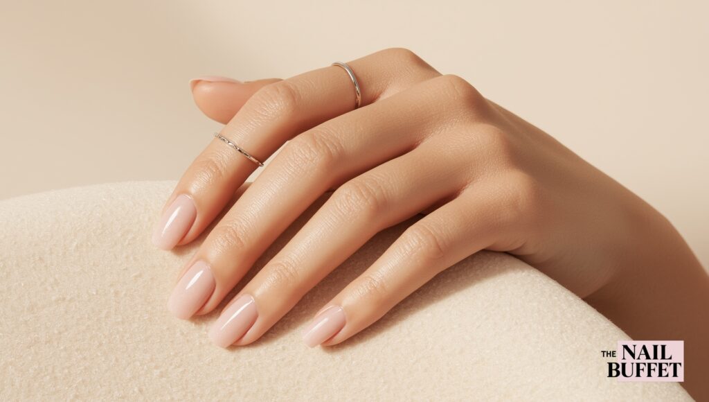 Frosted Pink Tip Nails