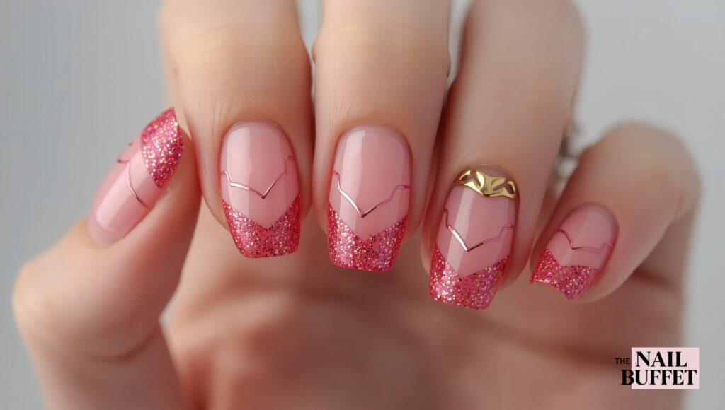 Fuchsia French Nails