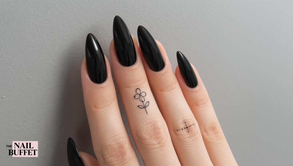 Glazed Black Nails