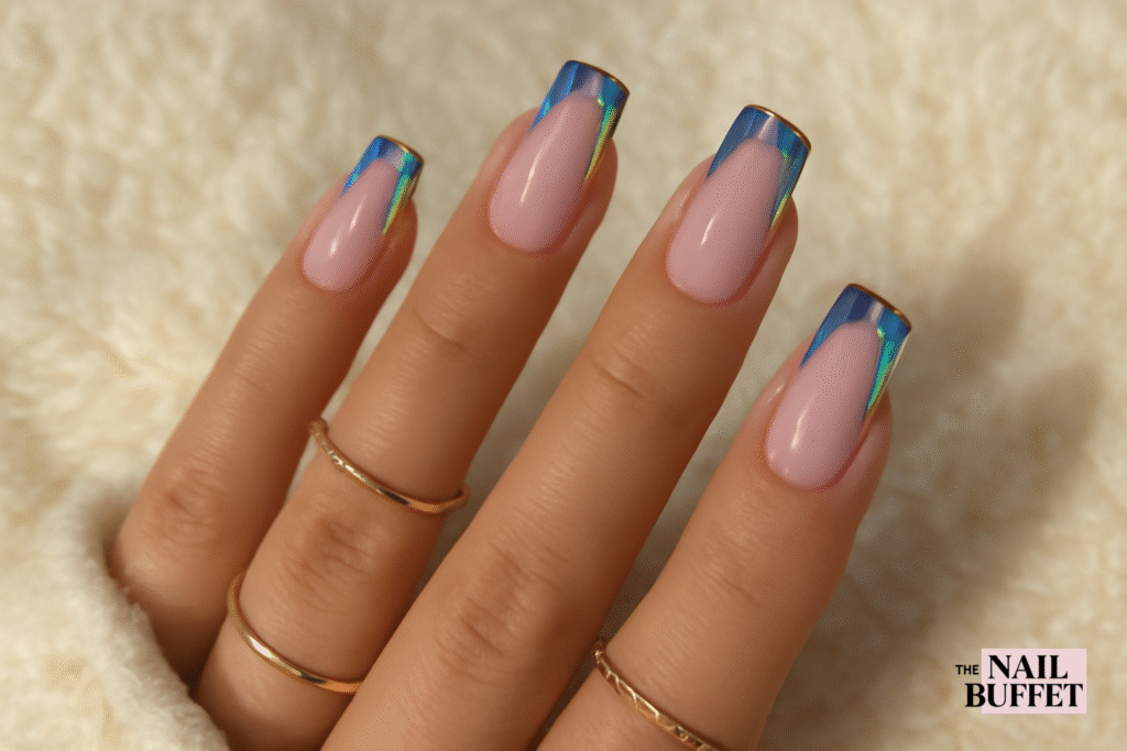 Holographic Ombré Nails
