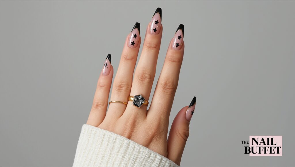 Mixed Metals Design Nails