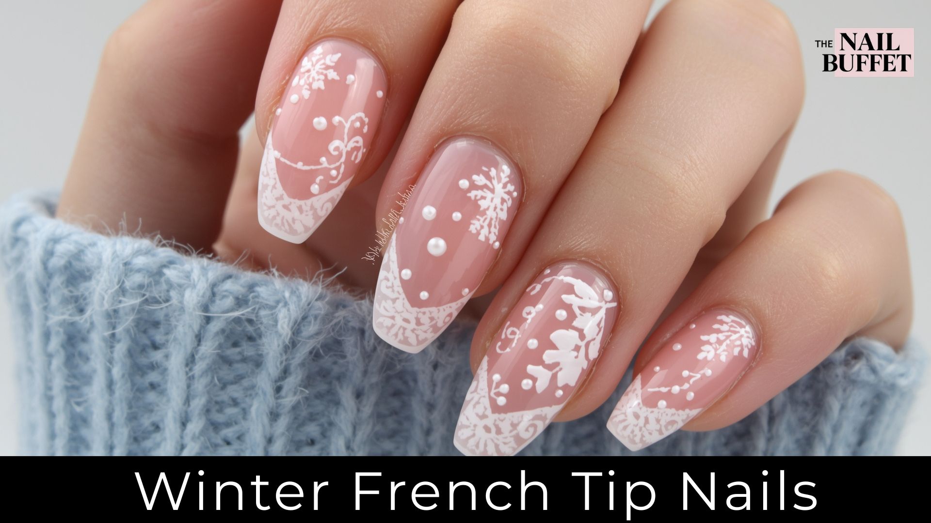 Winter French Tip Nails
