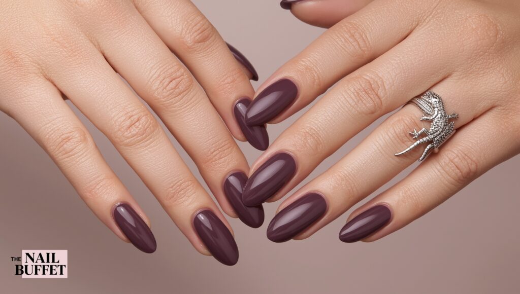 Plum Chrome Nails