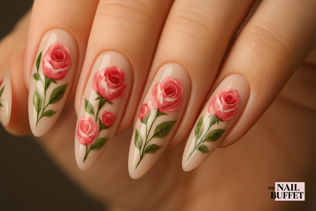 Romantic Rose Nails