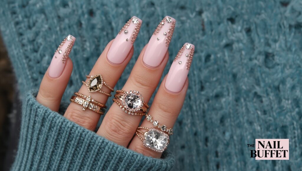 Snowy Peak Design Nails