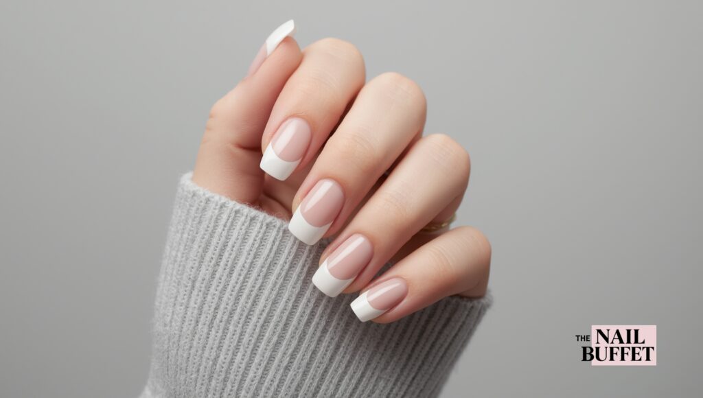Simple White French Tip Nails