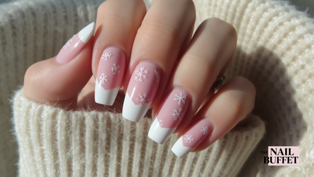 Snow White Tip Nails