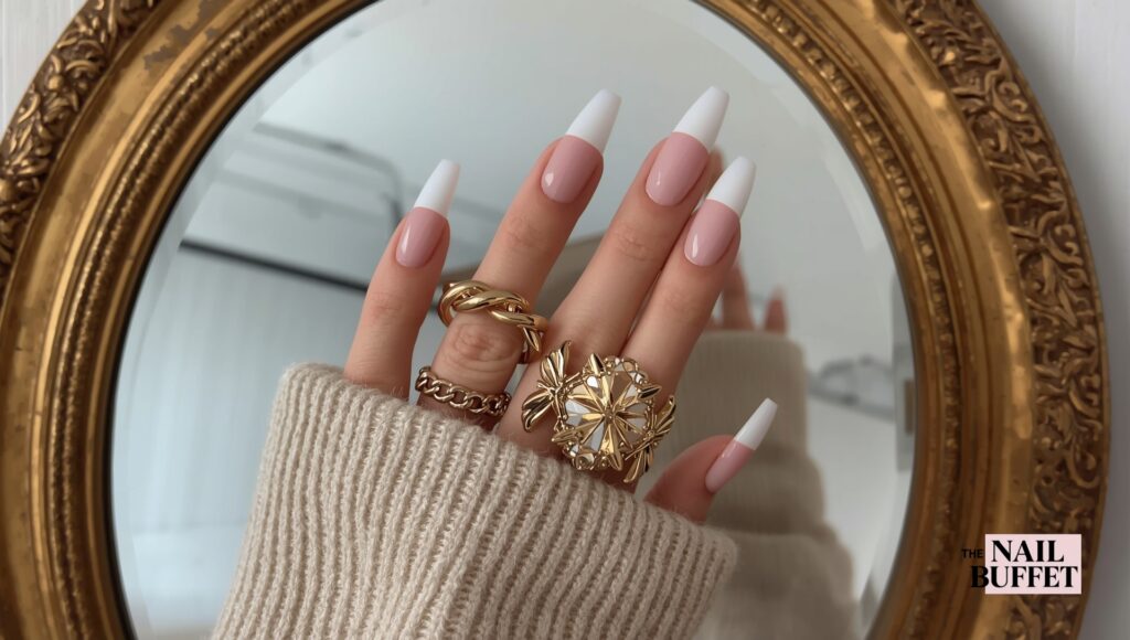 Stiletto French Manicure Tip Nails