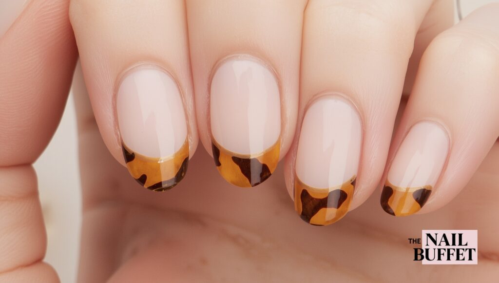Tortoise Shell Pattern Nails