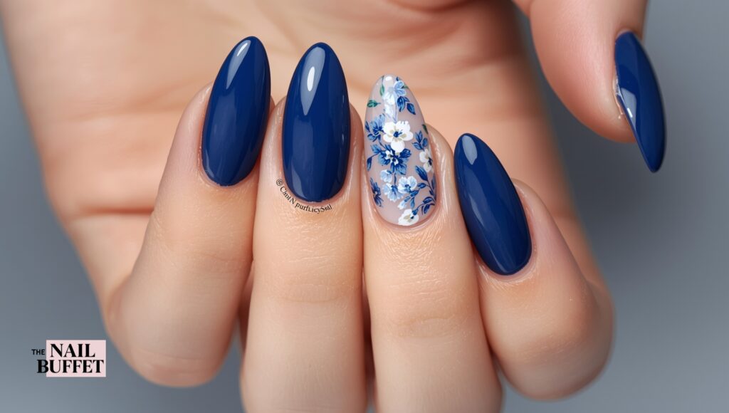 Bold Blue Fall Nail Look Nails