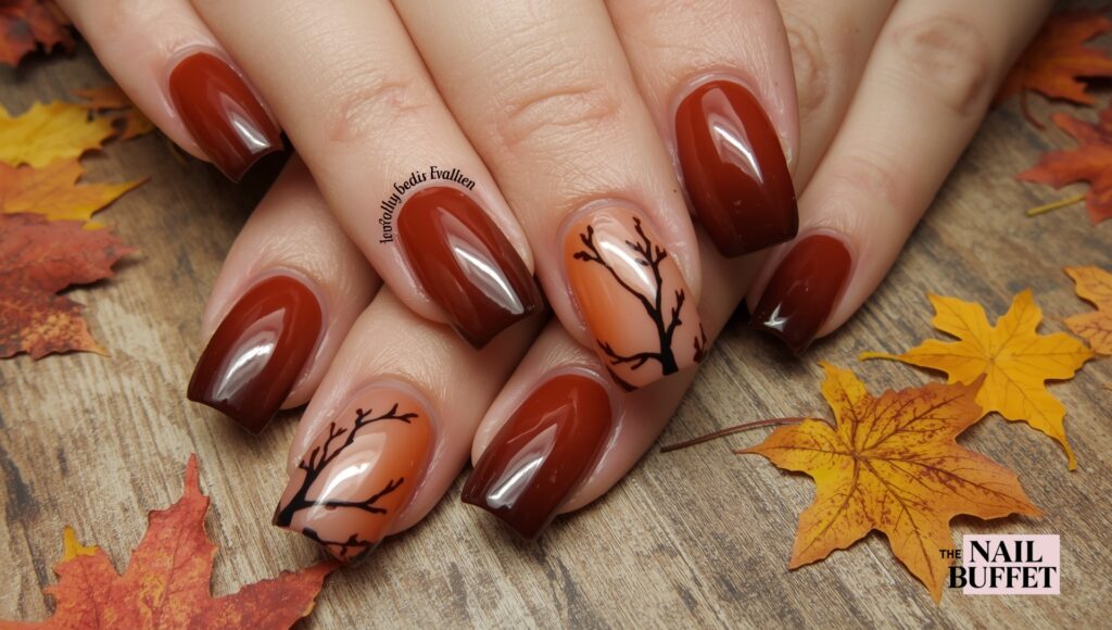 Burnt Orange Ombre Gradient Design