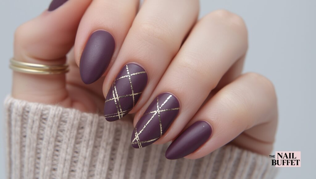 Cozy Fall Plaid Nails