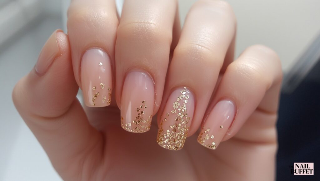 Foil Transfer Fall Nail Design