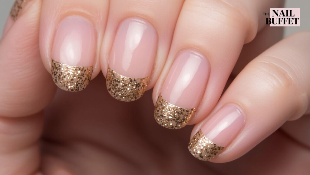 Glitter French Nails