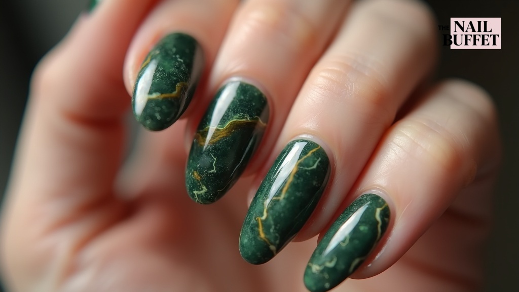 Green Marble Nails