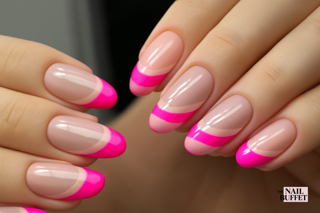 Hot Pink French Tips