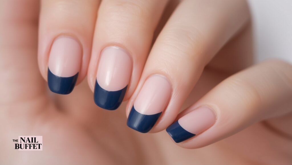 Inky Frenchies Nails