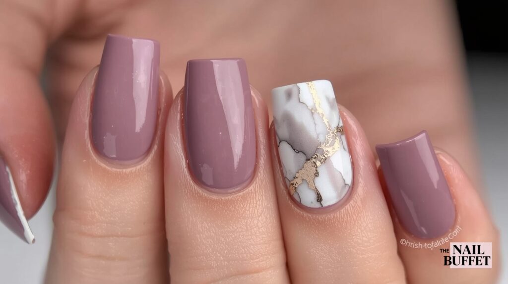 Marble Nails .