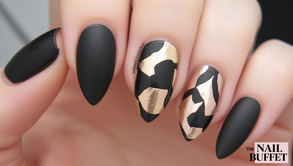 Matte and Gold Flakes
