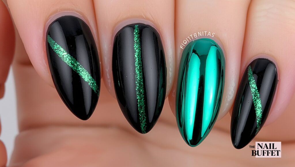 Olive Green Cat Eye Magnetic Polish Look
