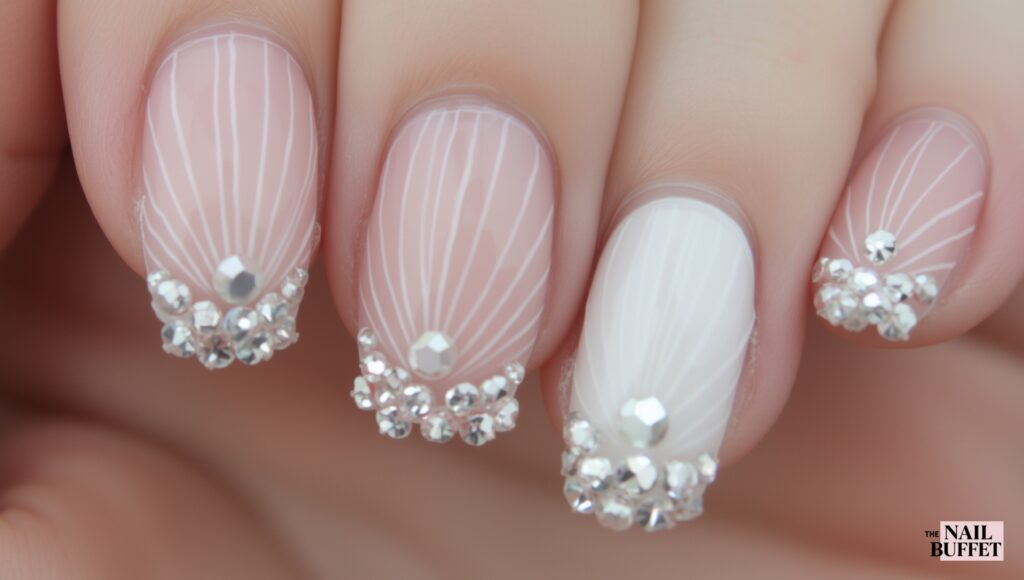 Pearl Accent Autumn Nail Art