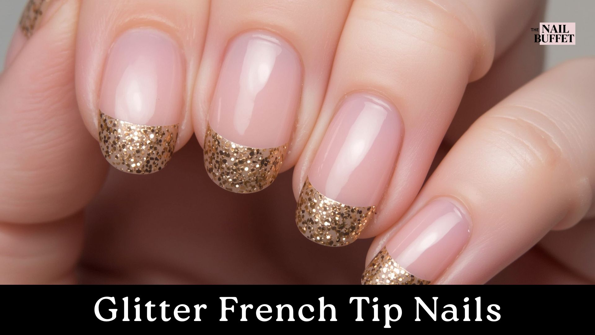 Glitter French Tip Nails