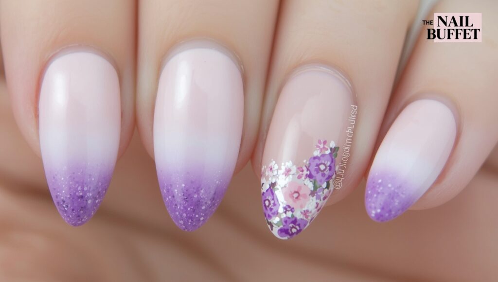 Pink and Purple Nails