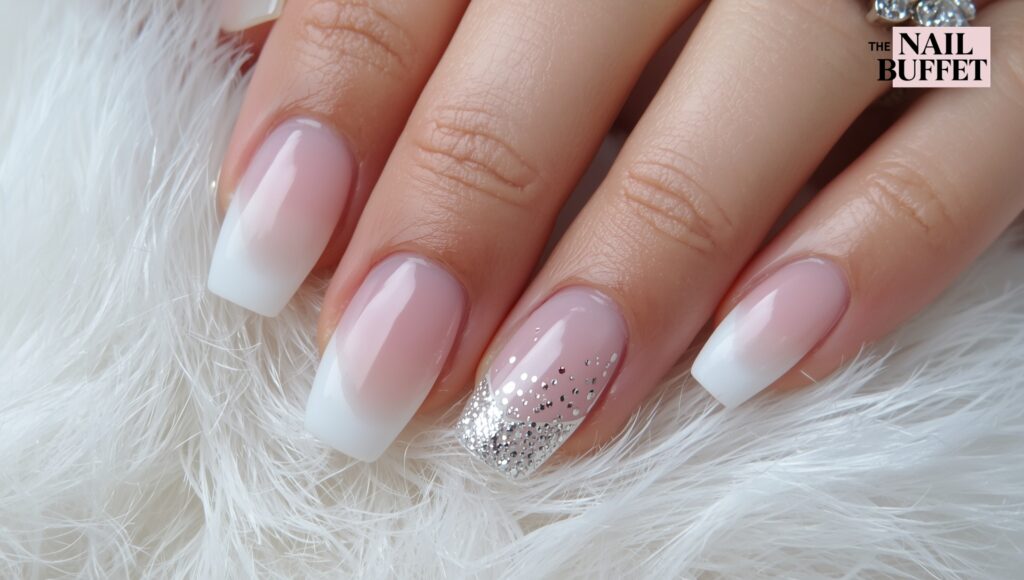 Pink and White Nails