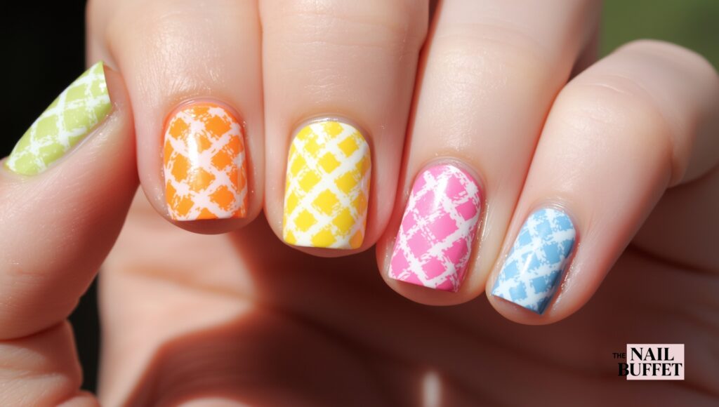 Pretty Plaid Nails