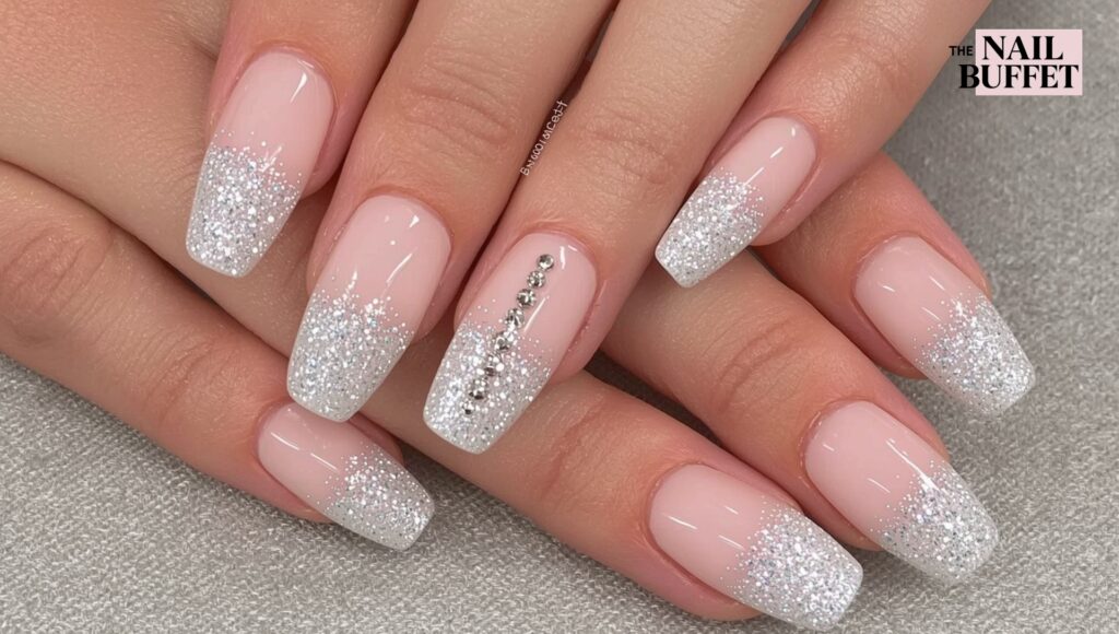 Pretty in Pink Sparkle Nails