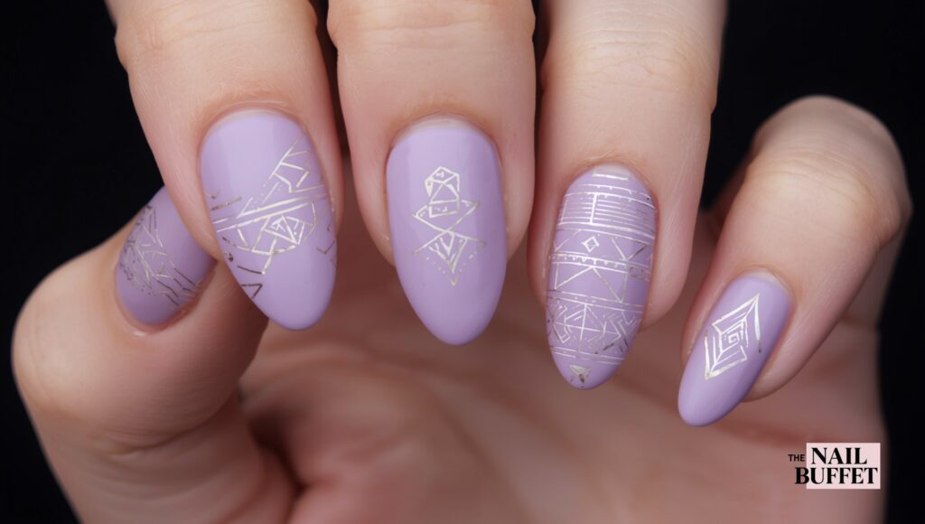 Purple Sweater Nails