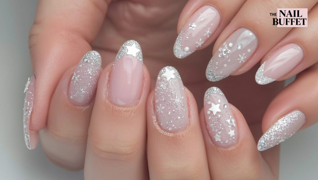 Silver Spots Nails