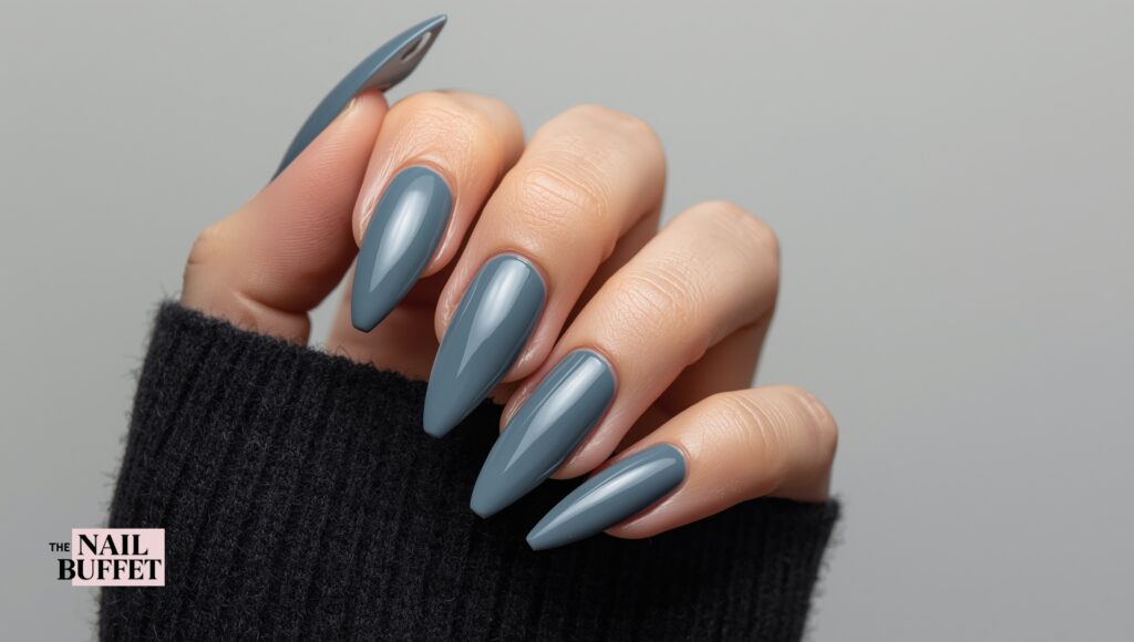 Slate Blue Nails