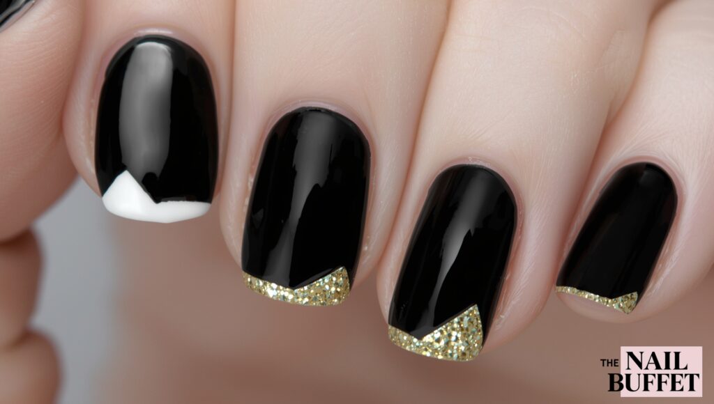 Tuxedo Nails