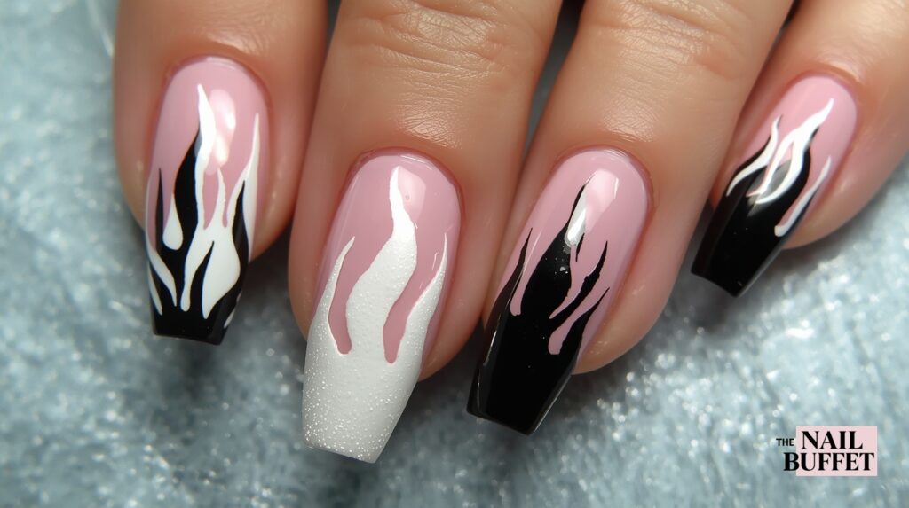 Black and White Flames