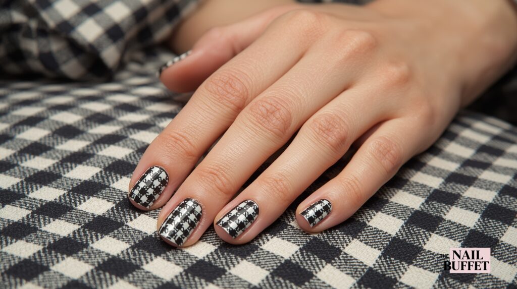 Gingham Nails