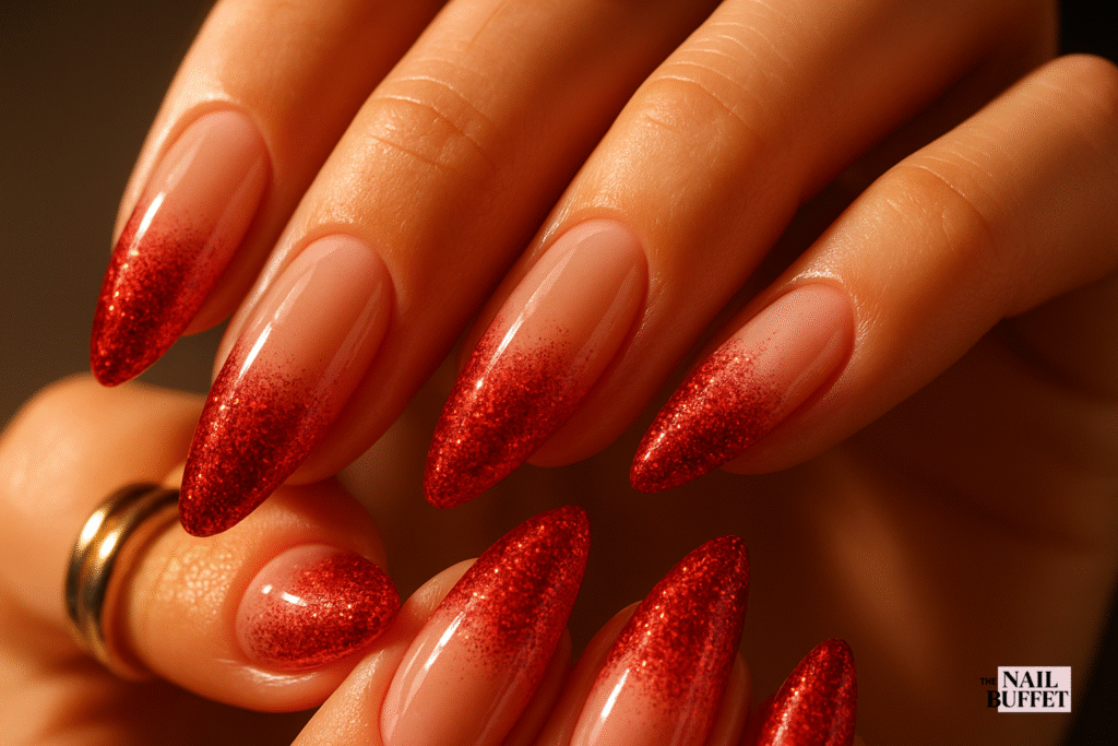 Red Glitter Ombré