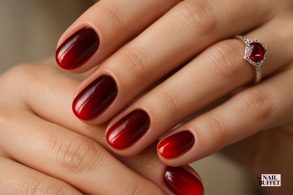 Red Ombré Nails