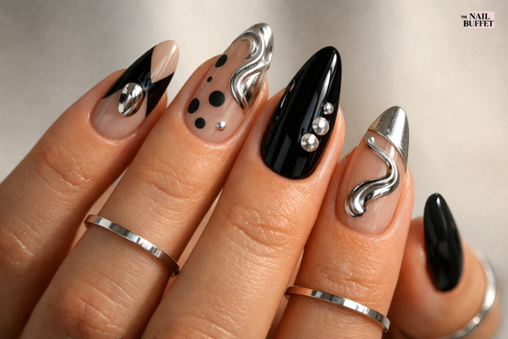 ’90s Grunge Black Nails