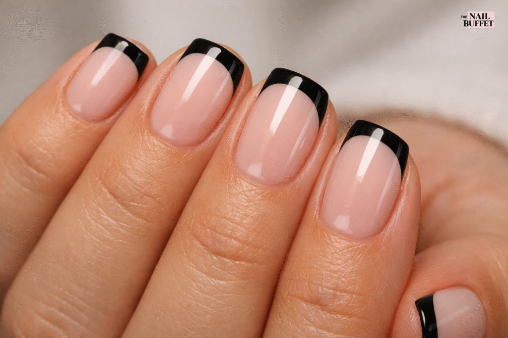 Micro Tips Black Nails