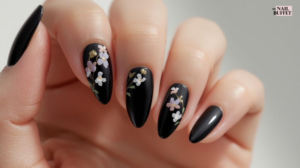 Vintage Inspired Floral Nails