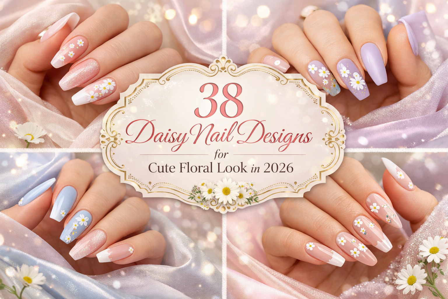 38 Daisy Nail Designs for Cute Floral Look in 2026
