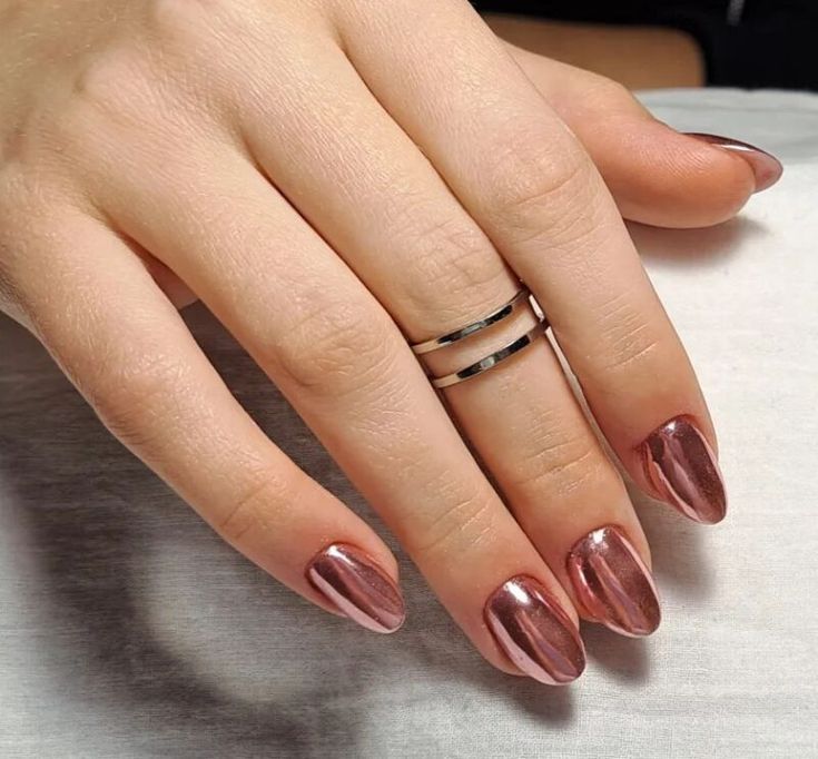 Cute Rose Gold Nails