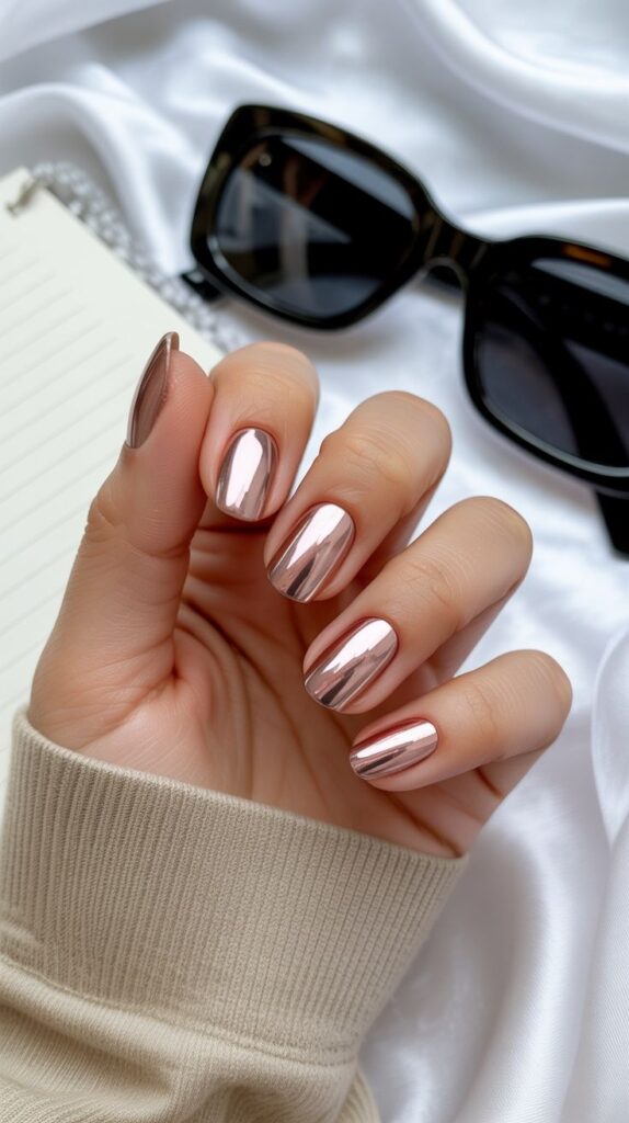Elegant Rose Gold Nail Designs