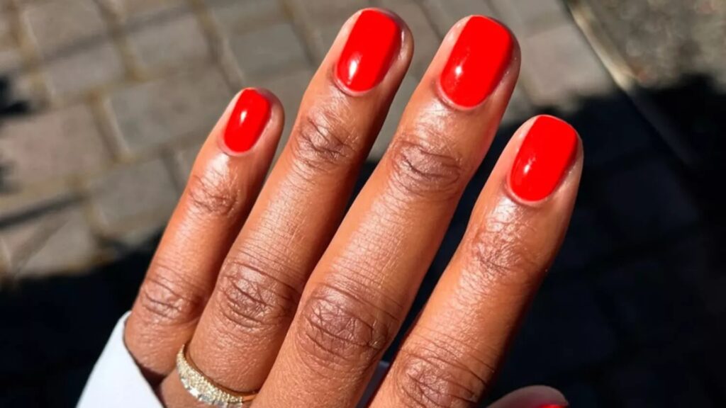 Fiery Red Nails