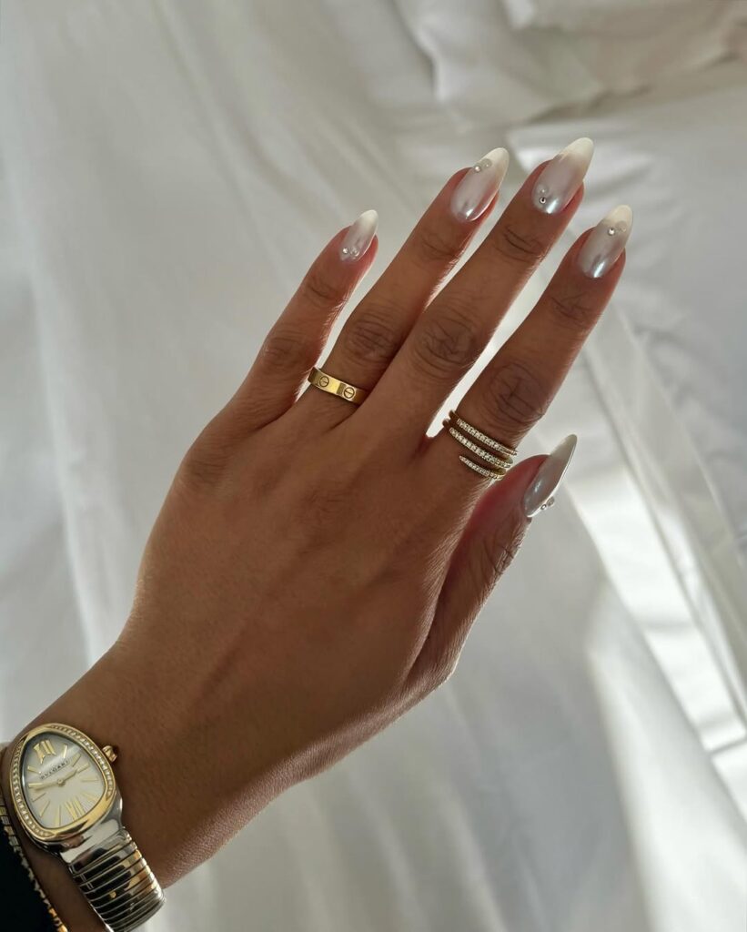 French Chrome Nails