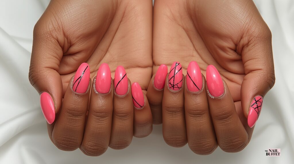 Geometric Accent Nails