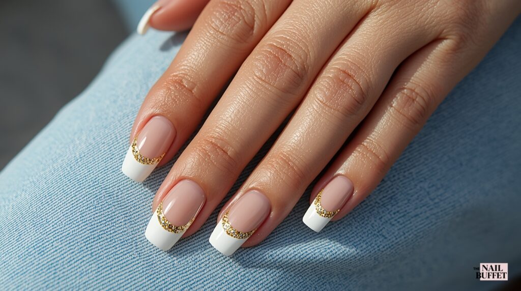 Gold Glitter Tips